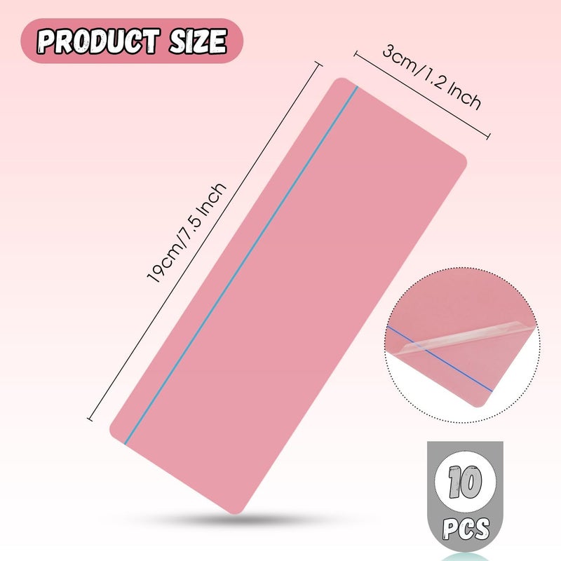 Winfox Guided Reading Highlight Strips,10 Pack Pink Overlays with Line, Bookmark Reading Tracking Rulers for Dyslexia, ADHD, Visual Stress Relief - Image 2